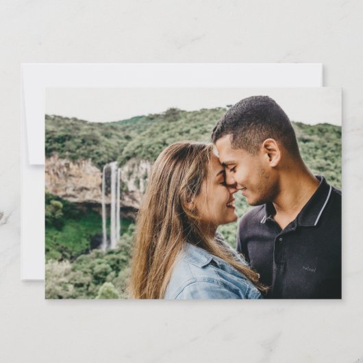 Elegant Calligraphy Photo Collage Save the Date (Achterkant)