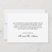 Elegant Calligraphy Photo Formal Wedding Bedankkaart (Achterkant)
