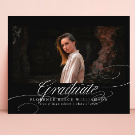 Elegant Calligraphy Photo High School Afstuderen A