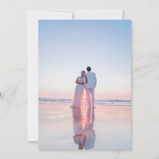 Elegant Calligraphy Photo minimalist Vrijgezellenf Kaart (Achterkant)