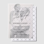 Elegant Calligraphy Photo Modern Wedding Vellum Uitnodigingen (Offset (Uitnodiging))