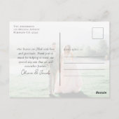 Elegant Calligraphy Photo Weddenschap Bedankt Briefkaart (Achterkant)