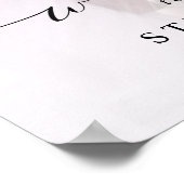 Elegant Calligraphy Photo Weddenschap Welcome Sign Poster (Hoek)