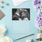 Elegant Calligraphy Photo Wedding Acryl Uitnodigingen (Insitu (Huwelijk))