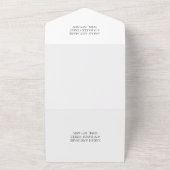 Elegant Calligraphy Photo Wedding All In One Uitnodiging (Buitenkant)