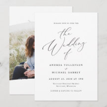 Elegant  Calligraphy Photo Wedding