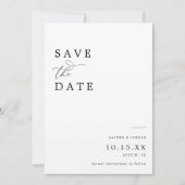 Elegant Calligraphy Photo Wedding Save The Date (Voorkant)