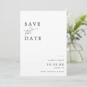 Elegant Calligraphy Photo Wedding Save The Date (Staand voorkant)