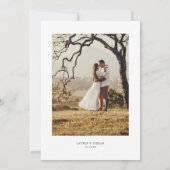 Elegant Calligraphy Photo Wedding Save The Date (Achterkant)