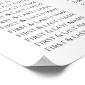 Elegant Calligraphy Photo Wedding Seding Chart Poster (Hoek)