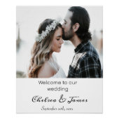 Elegant Calligraphy Photo Wedding Welcome Perfect Poster (Voorkant)