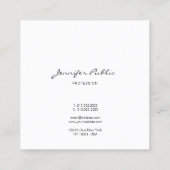 Elegant Calligraphy Pink Gold Plain Luxury Trendy Vierkante Visitekaartje (Achterkant)