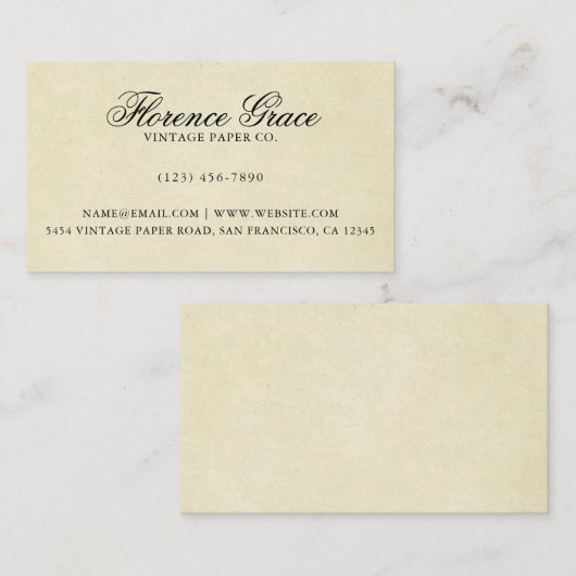 Elegant Calligraphy Professional  Visitekaartje (Voorkant / Achterkant)