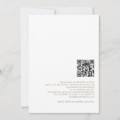Elegant Calligraphy QR Code Champagne Gold Wedding Kaart (Achterkant)