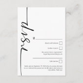 Elegant Calligraphy QR Code Wedding RSVP Kaart (Voorkant)