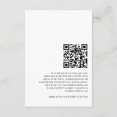 Elegant Calligraphy QR Code Wedding RSVP Kaart (Achterkant)