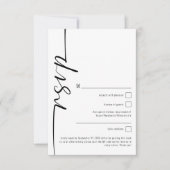 Elegant Calligraphy QR Code Wedding RSVP Notitiekaartje (Voorkant)