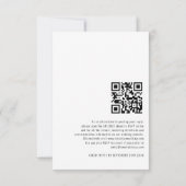 Elegant Calligraphy QR Code Wedding RSVP Notitiekaartje (Achterkant)