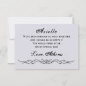 Elegant Calligraphy Regency Style Maid of Honor Kaart (Achterkant)