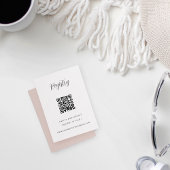 Elegant Calligraphy Registry QR Code Informatiekaartje