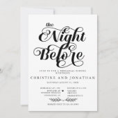 Elegant Calligraphy Rehearsal Dinner Invitation Kaart (Voorkant)