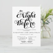 Elegant Calligraphy Rehearsal Dinner Invitation Kaart (Staand voorkant)