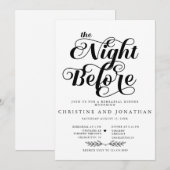 Elegant Calligraphy Rehearsal Dinner Invitation Kaart (Voorkant / Achterkant)