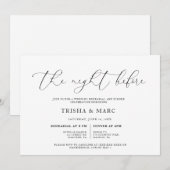 Elegant Calligraphy Rehearsal Dinner Kaart (Voorkant / Achterkant)