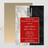 Elegant Calligraphy Rehearsal Dinner Kaart (Voorkant / Achterkant)