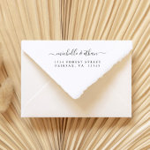 Elegant Calligraphy Return Address Rubberstempel