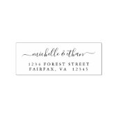 Elegant Calligraphy Return Address Rubberstempel (Afrduk)