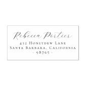 Elegant Calligraphy Return Address Zelfinktende Stempel (Design)