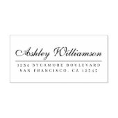 Elegant Calligraphy Return Address Zelfinktende Stempel (Design)