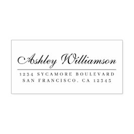 Elegant Calligraphy Return Address Zelfinktende Stempel