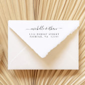 Elegant Calligraphy Return Address Zelfinktende Stempel