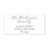 Elegant Calligraphy Return Address Zelfinktende Stempel (Design)