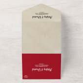 Elegant Calligraphy Romantic Decorative Wedding All In One Uitnodiging (Buitenkant)