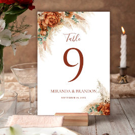 Elegant Calligraphy Romantic Floral Boho Wedding Kaart