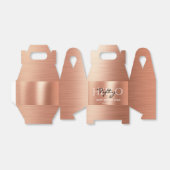 Elegant Calligraphy Roos Gold Hallo 50-jarige dag Bedankdoosjes (Uitgevouwen)