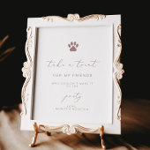 Elegant Calligraphy Roos Gold Pet Pawty Favor Poster