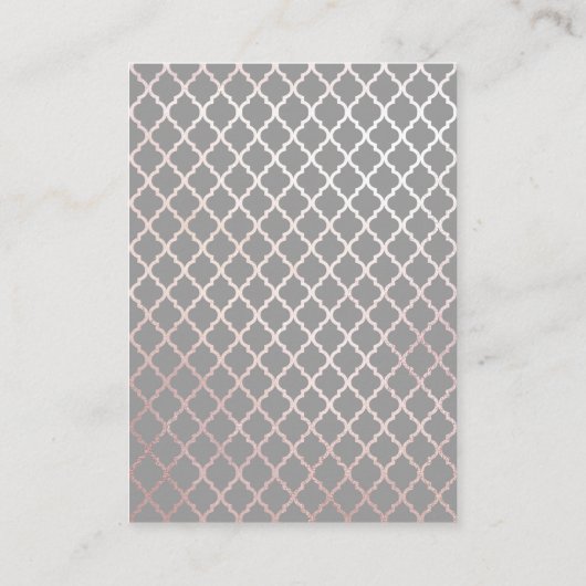 Elegant Calligraphy roos Gold Reception Informatiekaartje (Achterkant)