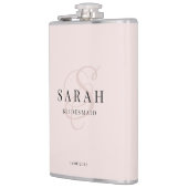 Elegant Calligraphy Roos Monogram Bridesmaid Gift Heupfles (Links)