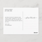 Elegant Calligraphy Rozen New Address Moving Briefkaart (Achterkant)