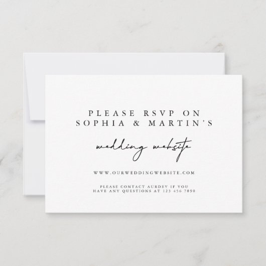 Elegant Calligraphy RSVP Online Wedding Website (Voorkant)