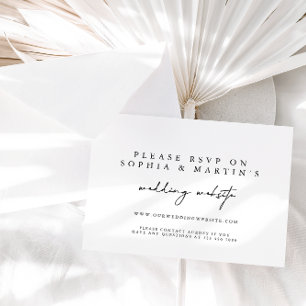 Elegant Calligraphy RSVP Online Wedding Website Kaartje