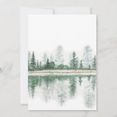 Elegant Calligraphy Rustic Mountains Wedding Kaart (Achterkant)