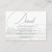 Elegant Calligraphy Rustic Wedding Details Kaart (Voorkant)