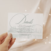 Elegant Calligraphy Rustic Wedding Details Kaart