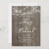 Elegant Calligraphy Rustic Wedding Invitation Kaart (Voorkant)
