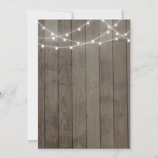 Elegant Calligraphy Rustic Wedding Invitation Kaart (Achterkant)